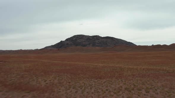 Steppes of Mongolia Aerial View of Gobi Desert