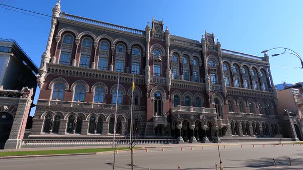 The Building of the National Bank of Ukraine in Kyiv Slow Motion