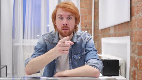 Redhead Beard Man Disliking and Rejecting Offer