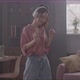 Girl Listens To Music With Headphones And Dances - VideoHive Item for Sale