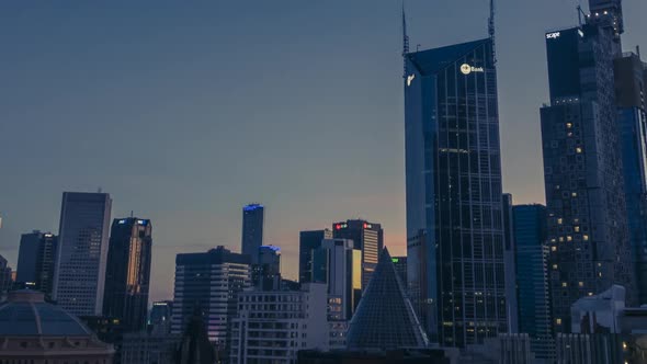 Cityscape timelapse in Melbourne