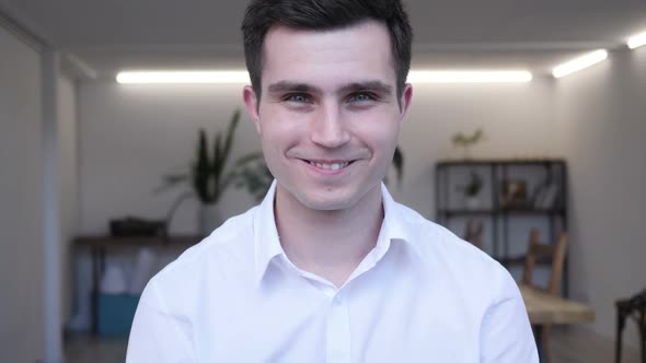 Yes Positive Businessman Accepting Offer By Shaking Head