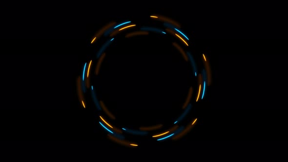 Bright Neon Blue Yellow Circles