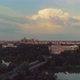 Aerial shot above Bucharest. View above Tineretului park, evening shot - VideoHive Item for Sale