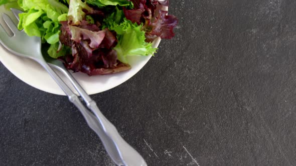 Close-up of lettuce in bowl