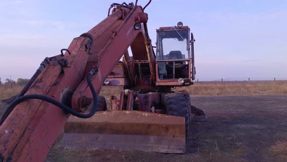 Abandoned Tractor Outdoors