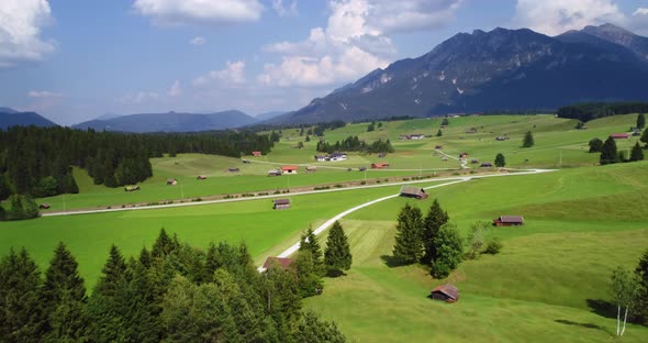 Beautiful Alpine Landscape Around Mittenwald Bavaria Germany