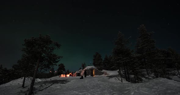 People Looking at Northern Lights