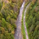Aerial Drone View Over Colorful Foliage in Forest at Bieszczady National Park in Poland - VideoHive Item for Sale