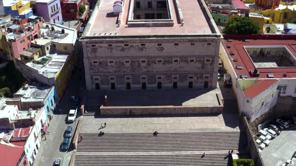 AERIAL: Guanajuato City, Mexico (Panning Up)