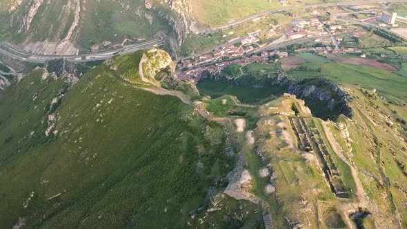 Aerial View of Mountainous Landscape in Pancorbo Gorge, Burgos, Castilla y Leon, Spain.