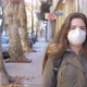 Pandemic, portrait of a young woman wearing protective mask on street due coronavirus covid 19 - VideoHive Item for Sale