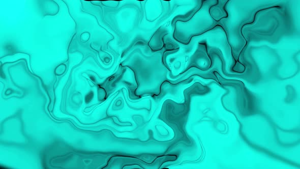Cyan color smoky ink liquid wave animation. Vd 570