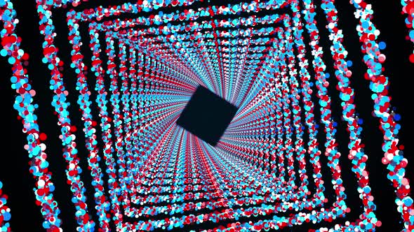 Square Particles Tunnel