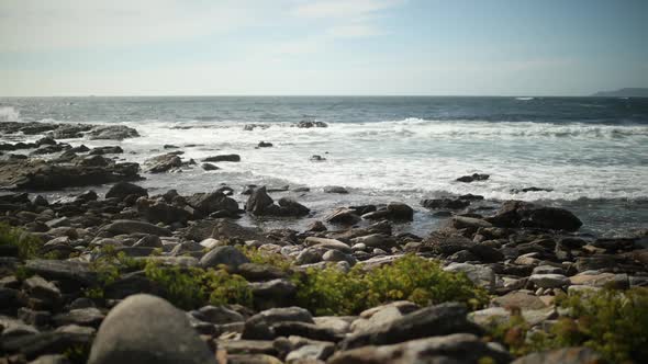 Galicia cliff sea ocean timelapse wild environment nature