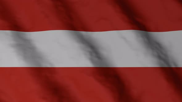 Austria flag waving in the wind.