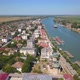Aerial View Of Sulina City Harbor And The Danube Flowing Into The Black Sea - VideoHive Item for Sale