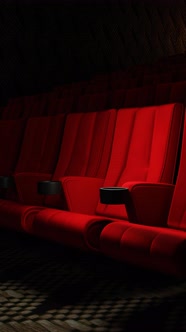 Red velvet movie theatre cinema seat chairs
