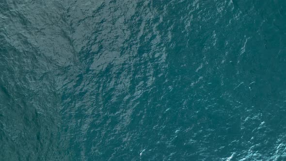 Blue texture of the sea aerial view 4 K Turkey Alanya