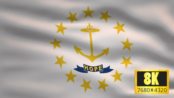 8K Rhode Island State Flag Background