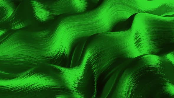 Brush 3D Wave Loop Green