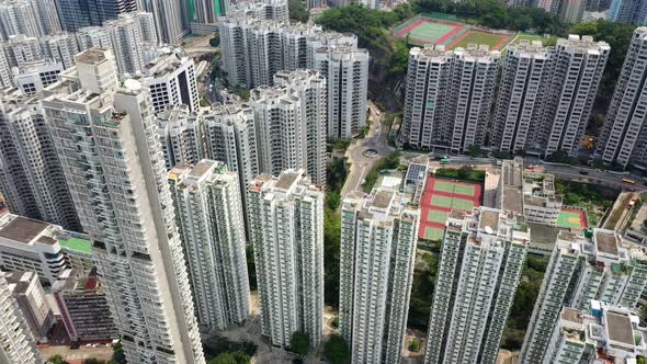 Top Down View of Hong Kong City