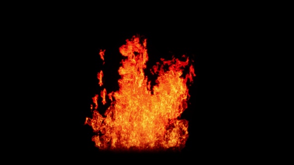 The flames burn and float like a real fire to be gradually extinguished Isolated by Alpha channel alt