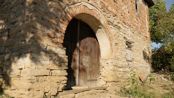 Serbian abandoned stone building 4K 2160p 30fps UltraHD footage - Old wine cellar details 3840X2160p