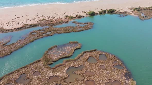 Aerial Drone View of Dalyan Delta and Iztuzu Beach