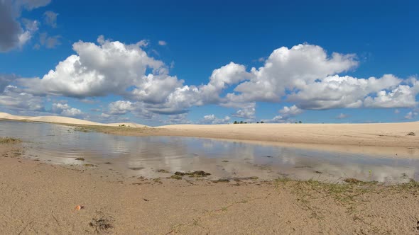 Jericoacoara Ceara Brazil. Scenic summer beach at famous travel destination.