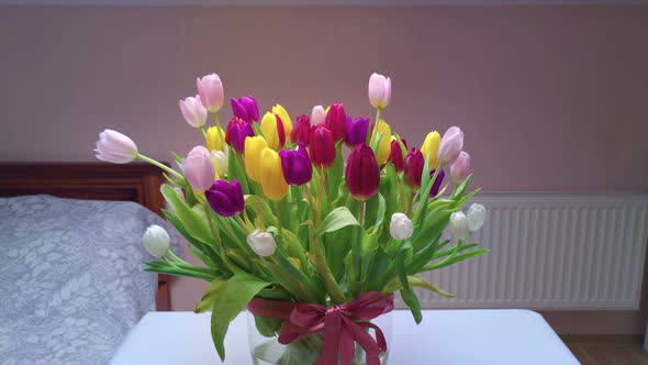 Bouquet Of Tulips Indoors