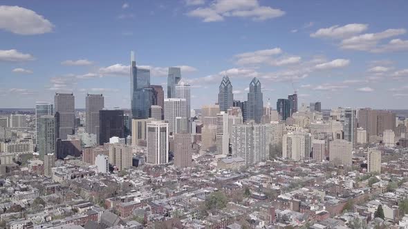 Aerial view of Philadelphia skyline