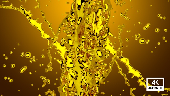 Liquid Gold Splash And Pouring Collision alt