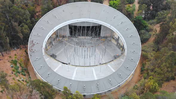 Open air amphitheater Quinta Vergara Park (Vina del Mar, Chile) aerial view