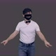 Stylish Gay Man in Anti Covid Lgbt Mask Walking and Making Heart Gesture with Hands, Alpha in - VideoHive Item for Sale