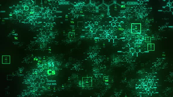 Green Science Technology Chemical Background - 4k, Loop