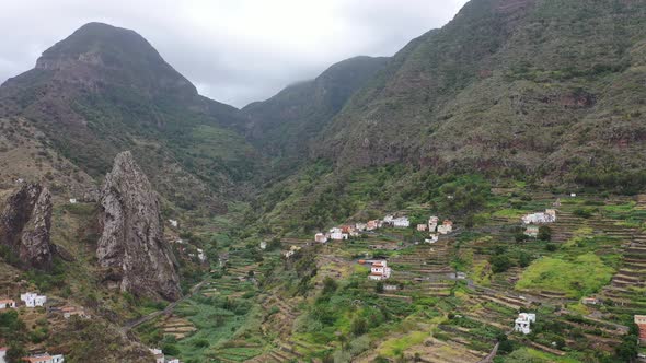 La Gomera island, lovers ' rock, mountains in the Canary Islands.Spain