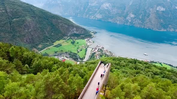 Stegastein Lookout Beautiful Nature Norway