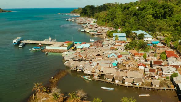 City and Port on Balabac Island Palawan Philippines