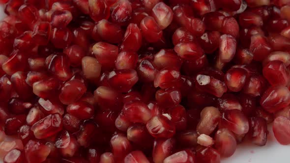 Pomegranate seeds close up