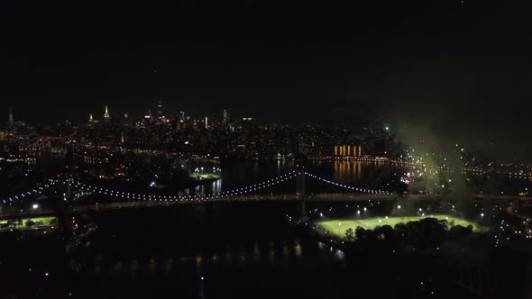 Aerial footage from the Astoria Park in Queens, NY for the Firework show 2018. This show happens eve