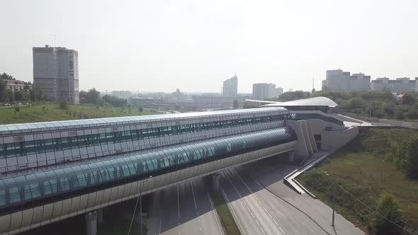 Futuristic metro station