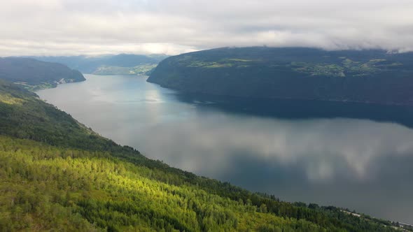 Aerial Footage Beautiful Nature Norway.