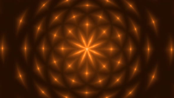 Brown Glowing Star Hypnotic Background