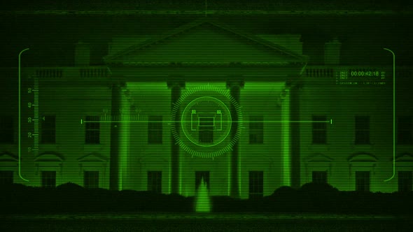 Military Hud Scanning White House At Night