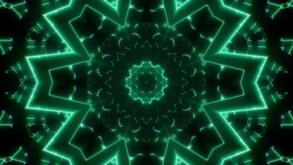 Shining Green Laser Beam Light Kaleidoscope Loop 4K 05