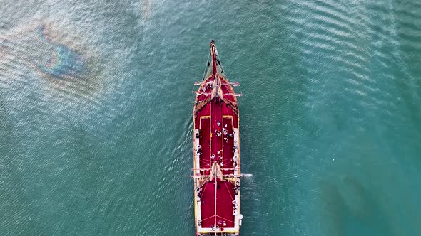 Pirate Harbor aerial view Turkey Alanya 4 K