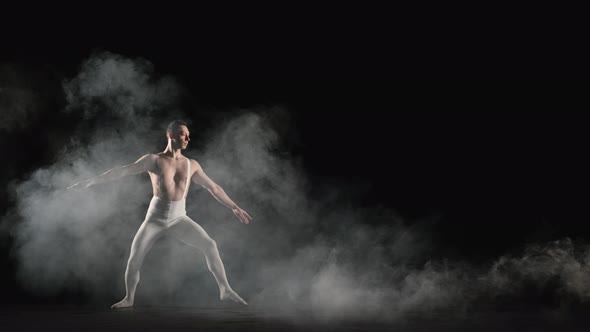 Ballet Dancer Performs Acrobatic Element