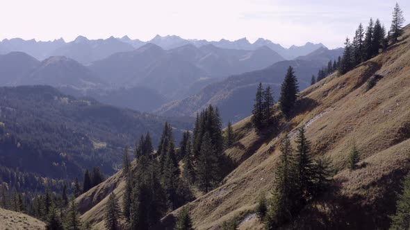 Aerial view of Achenkirch in autumn, Austria