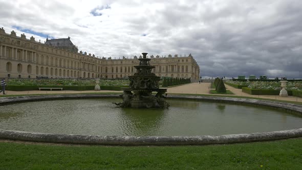 Fountain in the gardens of Chateau de Versailles